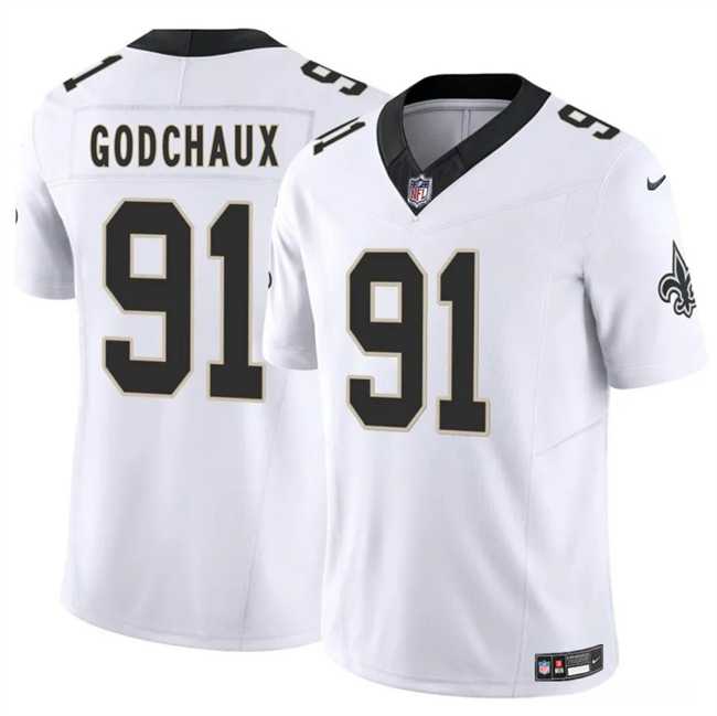 Men & Women & Youth New Orleans Saints #91 Davon Godchaux White 2025 F.U.S.E. Vapor Limited Stitched Jersey->new york giants->NFL Jersey